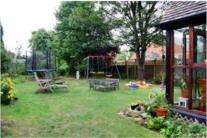 The rear garden at Ivy Cottage where we all enjoyed relaxing, planting, growing and playing.